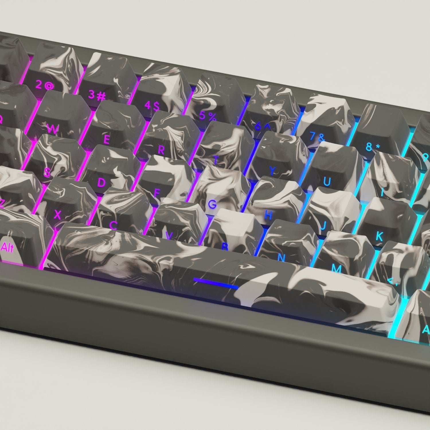 Suminagashi Black GMK67 Keyboard | Designed By Funny Bunny - Goblintechkeys