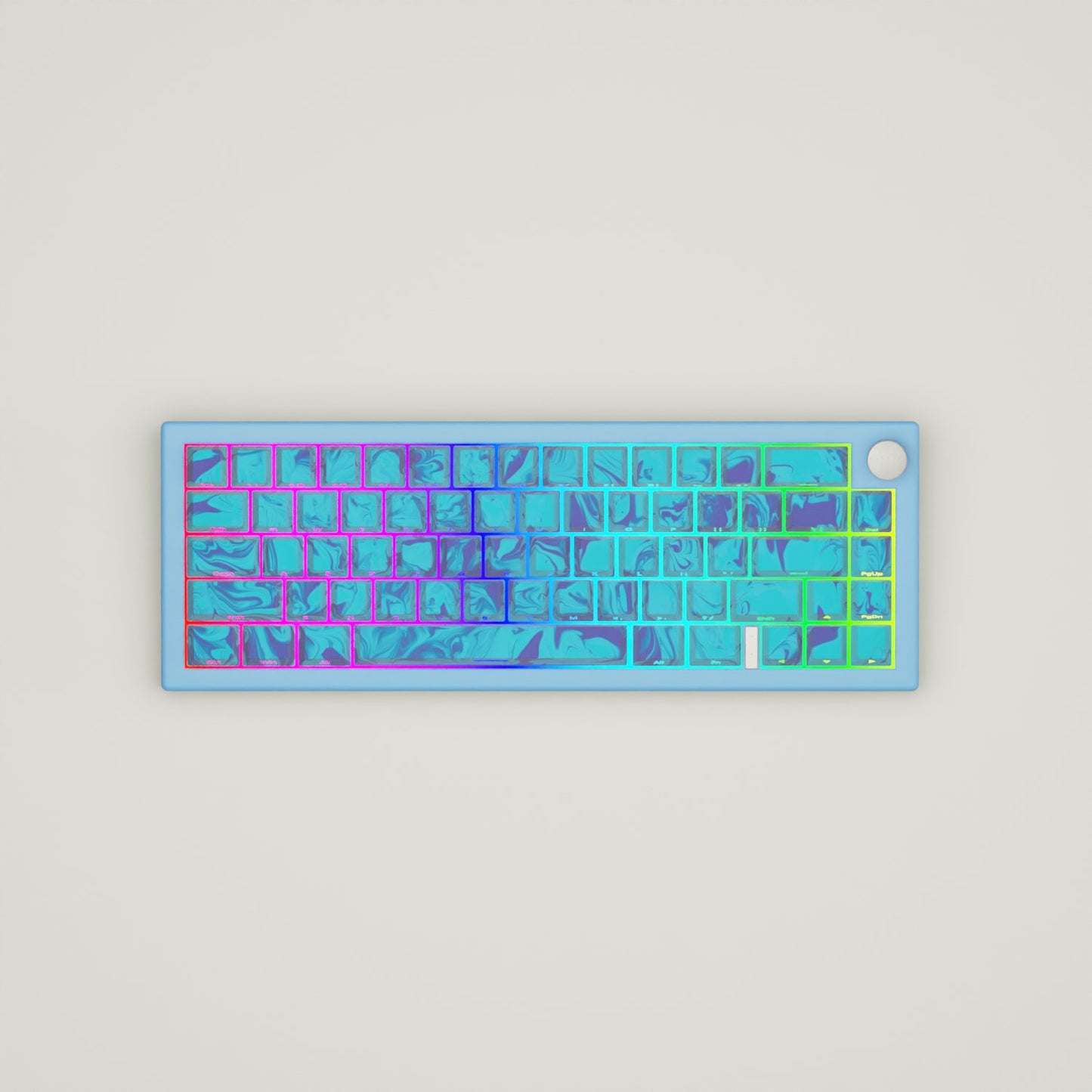 Suminagashi Blue GMK67 Keyboard | Designed By Funny Bunny - Goblintechkeys