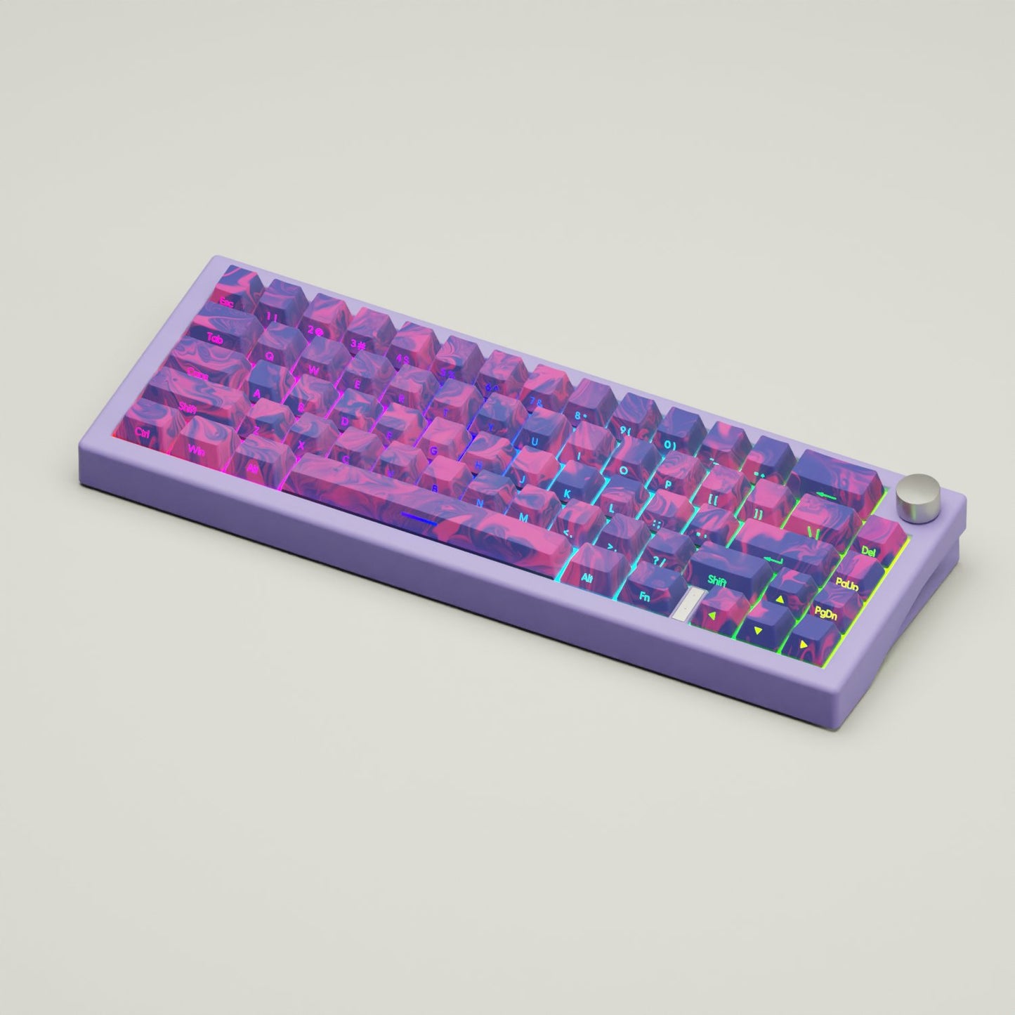 Suminagashi Purple GMK67 Keyboard | Designed By Funny Bunny - Goblintechkeys