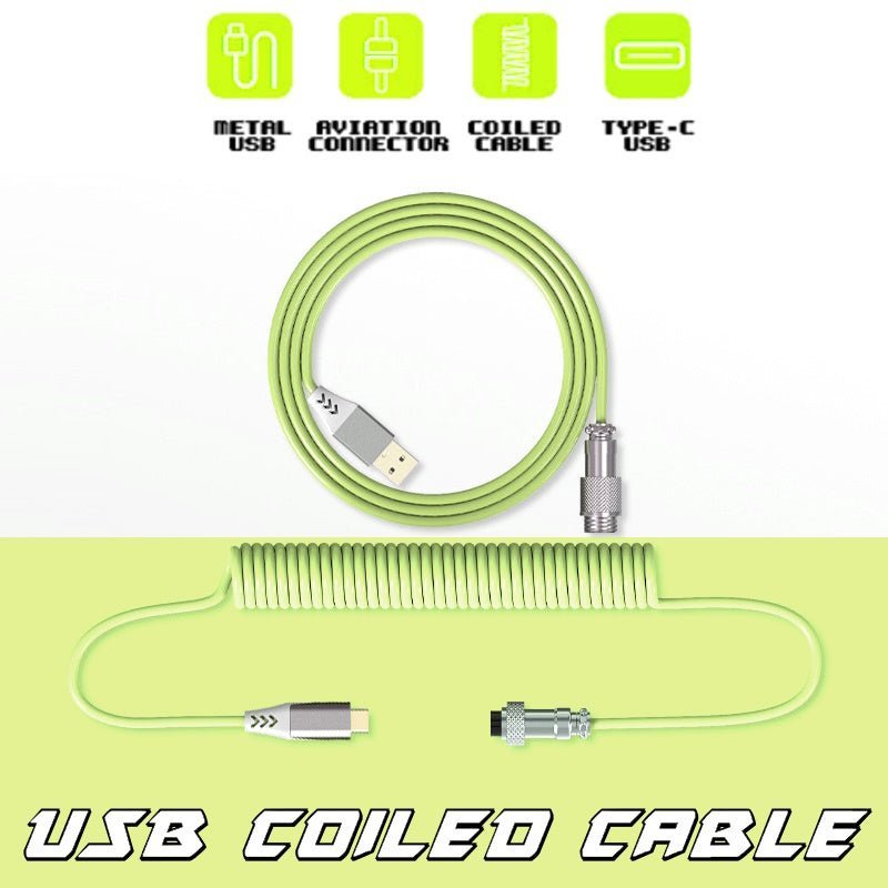 USB Coiled Cable [*Random Design] - Goblintechkeys