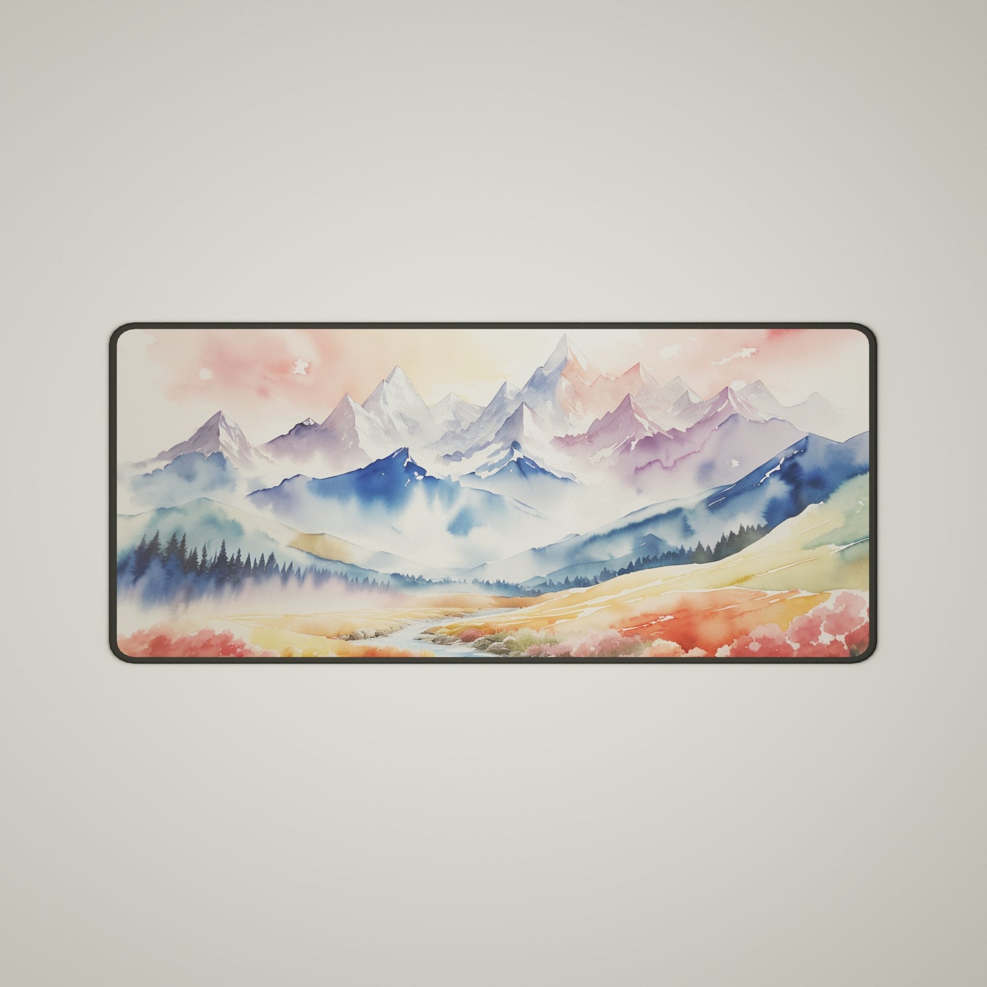 Watercolor Mountains GMK67 Keyboard | Designed by Jen28nart - Goblintechkeys