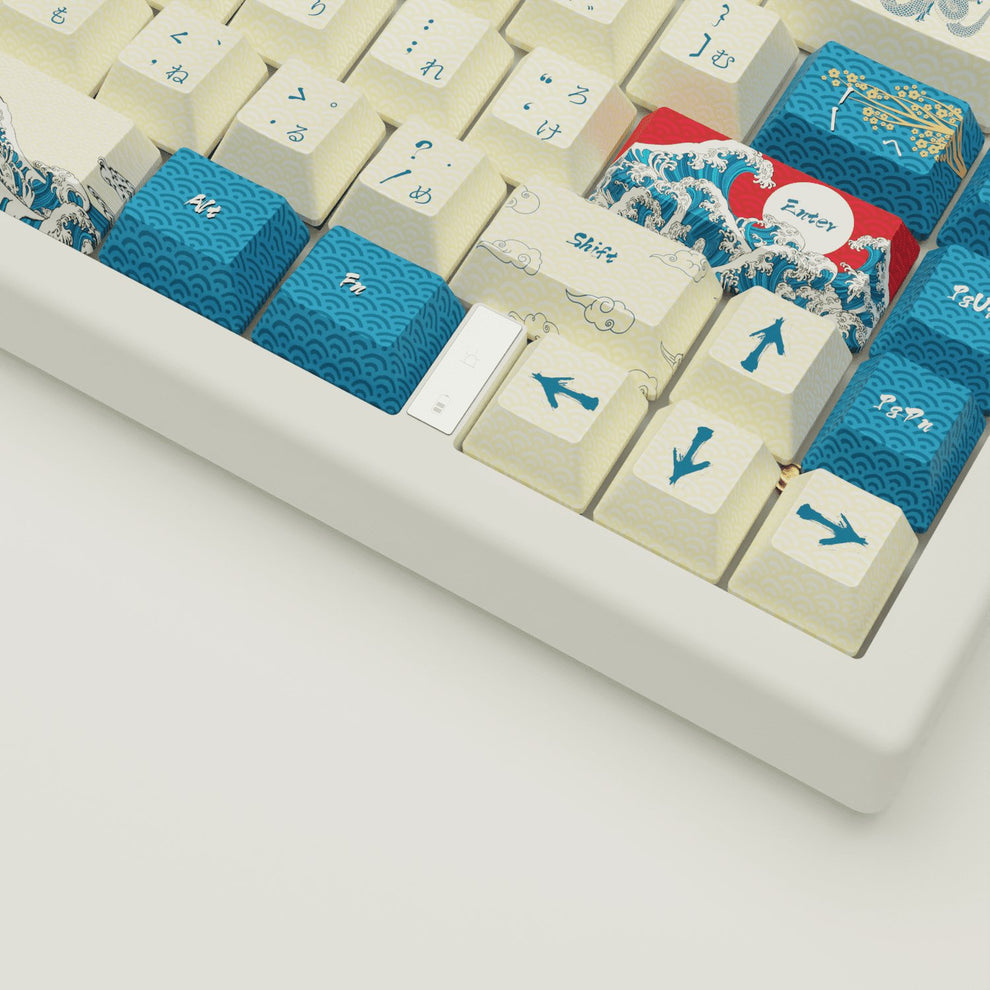 Japanese Wave Keycaps and Mechanical Keyboard – Goblintechkeys