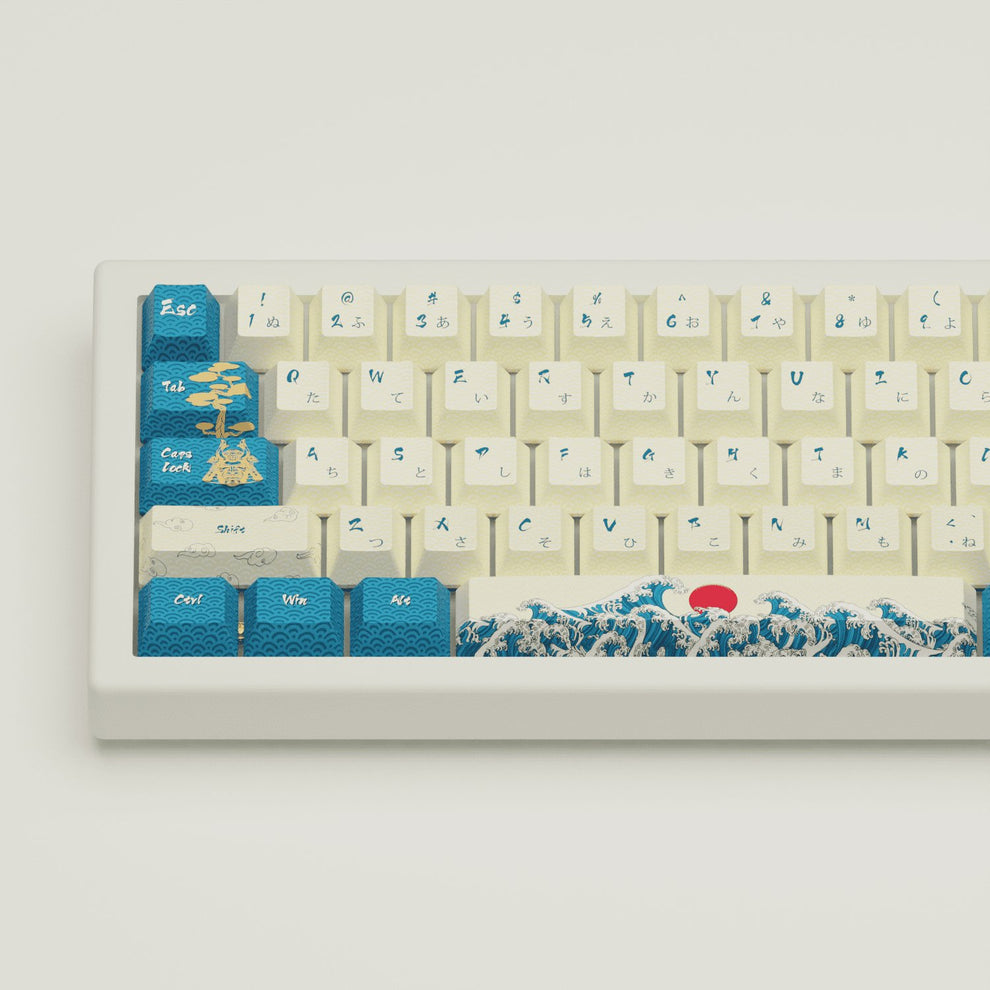 Japanese Wave Keycaps and Mechanical Keyboard – Goblintechkeys