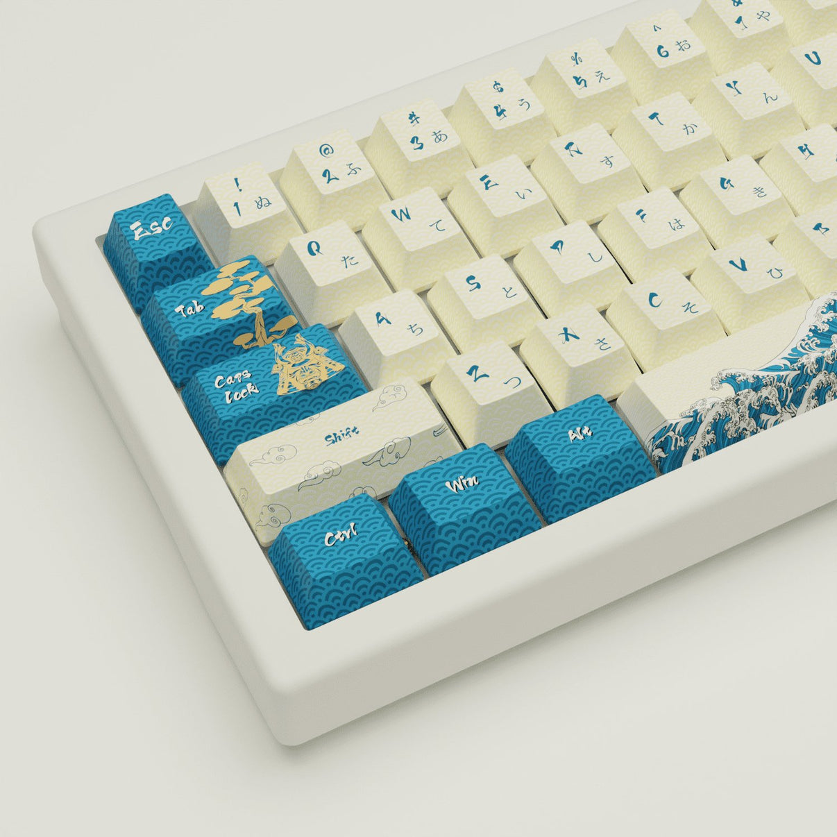 Japanese Wave Keycaps and Mechanical Keyboard – Goblintechkeys