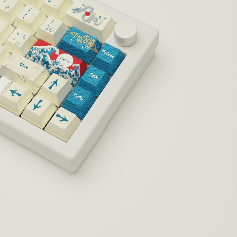 Japanese Wave Keycaps and Mechanical Keyboard – Goblintechkeys