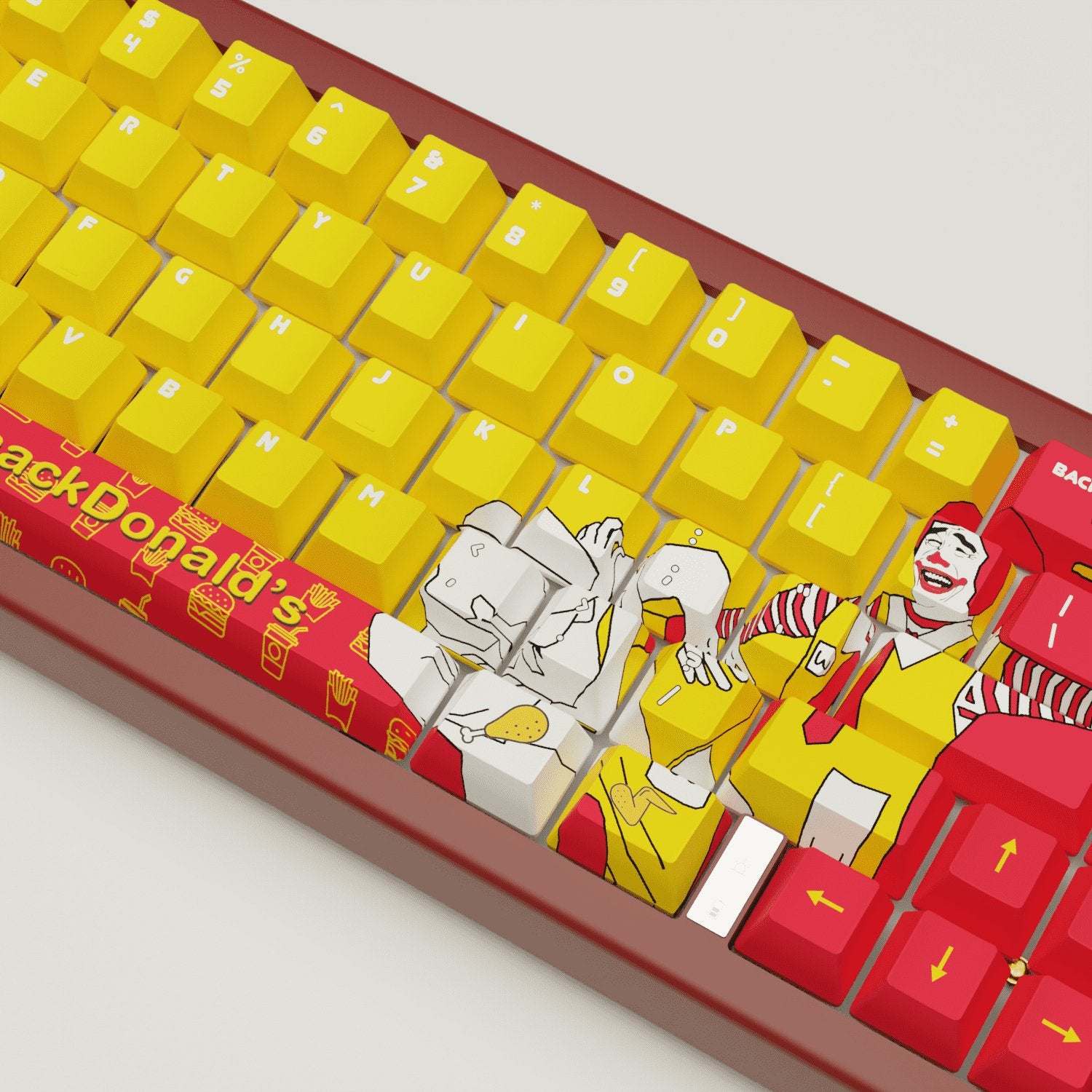 WhackDonald's Design Keycaps and Mechanical Keyboard - Goblintechkeys