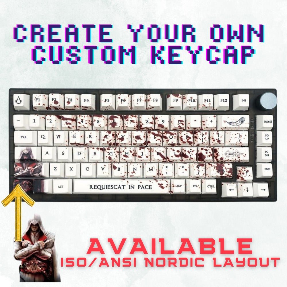 100% full size keyboard Custom Keycaps Set ( ISO | 105 Keys ) - Goblintechkeys
