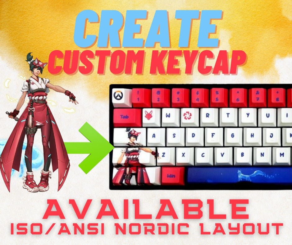 100% full size keyboard Custom Keycaps Set ( ISO | 105 Keys ) - Goblintechkeys