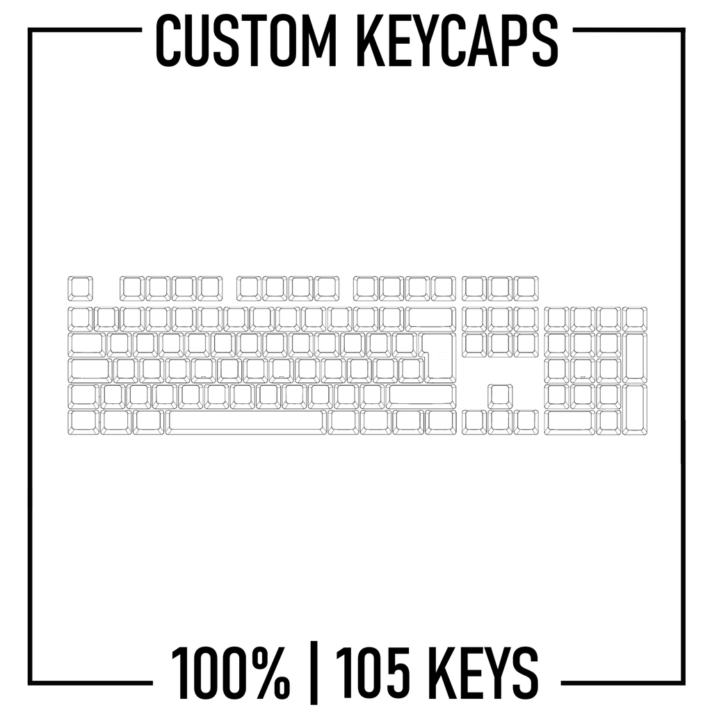 100% full size keyboard Custom PBT Keycap Set ( ISO | 105 Keys ) - Goblintechkeys