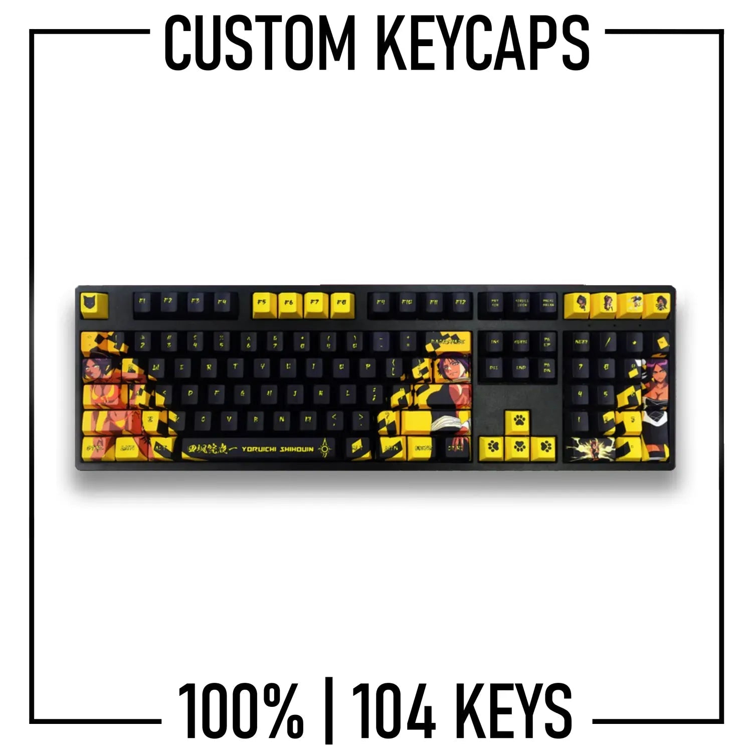 100% keyboard Custom Keycaps set ( ANSI | 104 Keys ) – Goblintechkeys