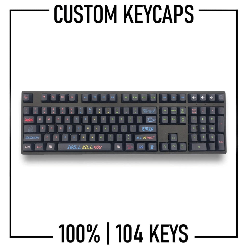 100% keyboard Custom Keycaps set ( ANSI | 104 Keys ) – Goblintechkeys