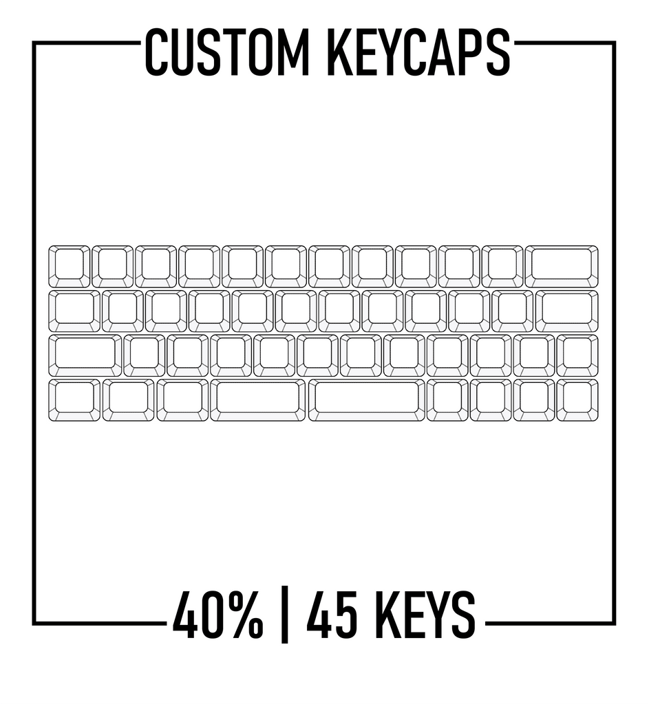 40% Akko Keyboard Custom Keycaps Set( Ansi | 45 Keys ) - Goblintechkeys