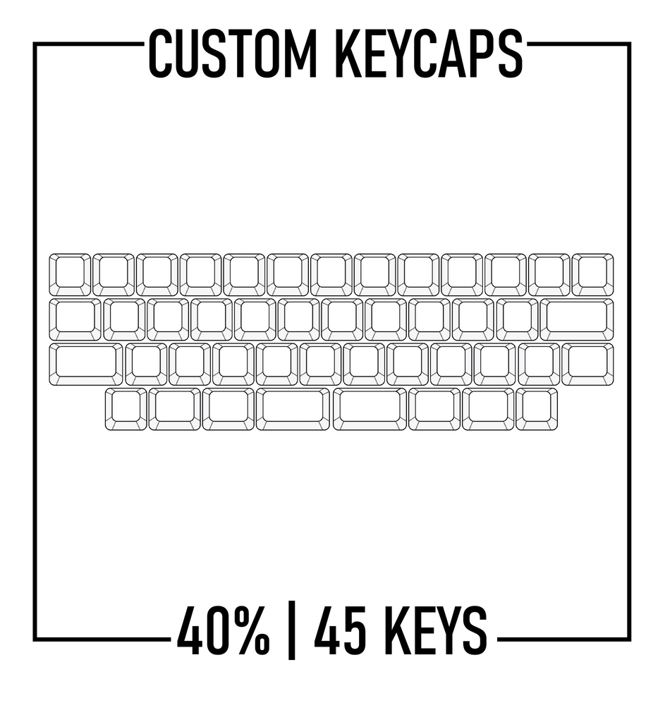 40% Keyboard Custom Keycaps ( ANSI | 45 Keys ) - Goblintechkeys