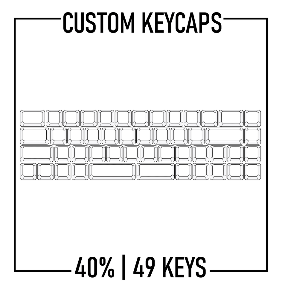 40% Keyboard Custom Keycaps ( ANSI | 49 Keys ) - Goblintechkeys