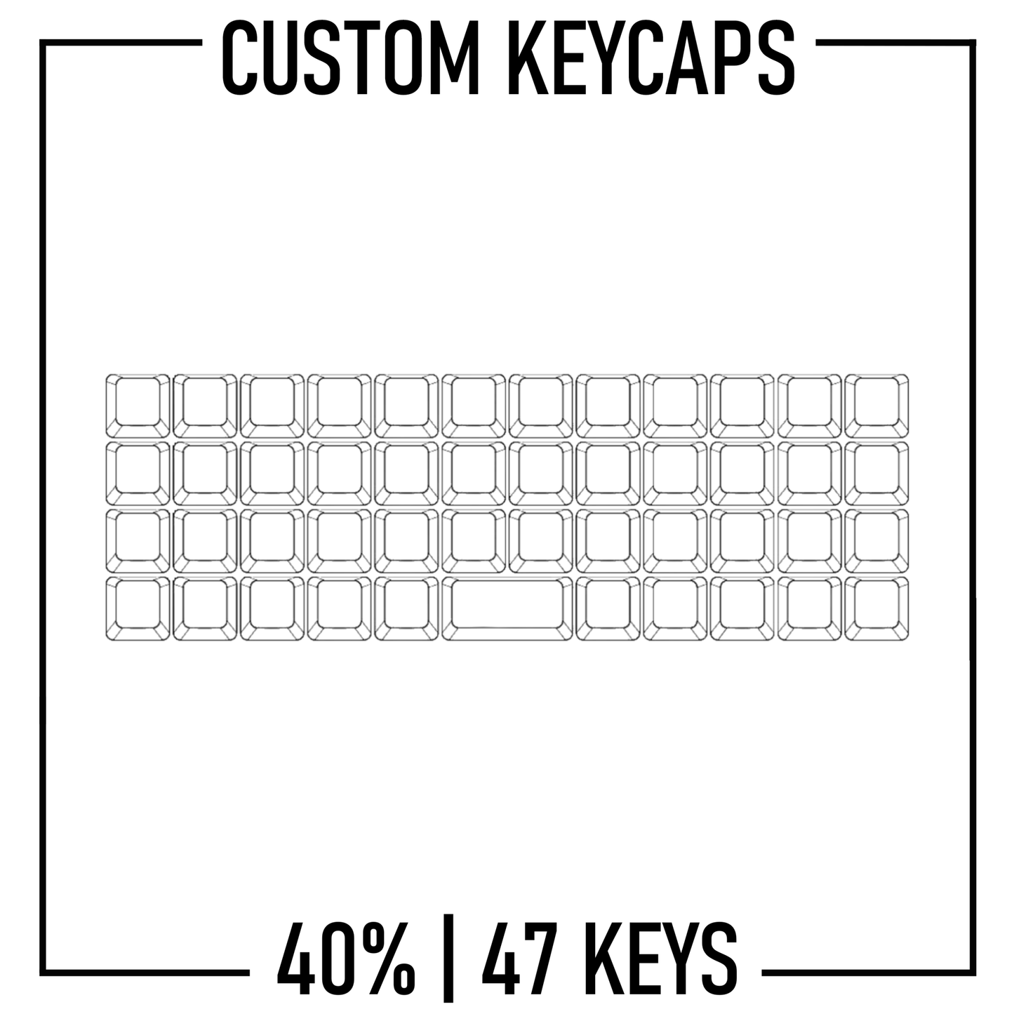 40% Keyboard Custom PBT Keycap set ( ANSI | 47 Keys ) - Goblintechkeys