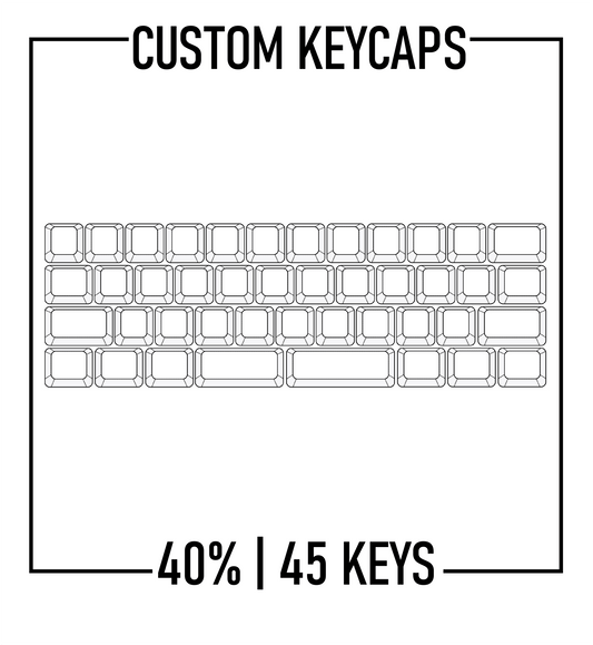40% Keyboard Custom PBT Keycaps Set( ANSI | 45 Keys ) - Goblintechkeys
