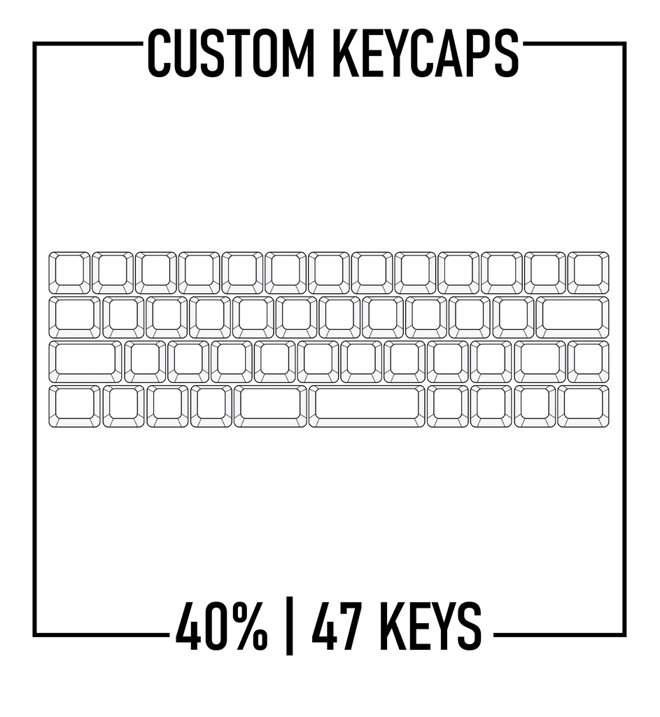 40% Keyboard Custom PBT Keycaps Set( ANSI | 47 Keys ) - Goblintechkeys