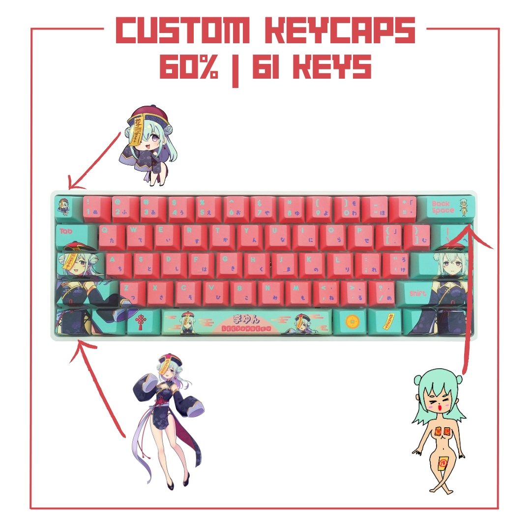 60% Keyboard Custom Keycaps ( ANSI | 61 Keys ) – Goblintechkeys