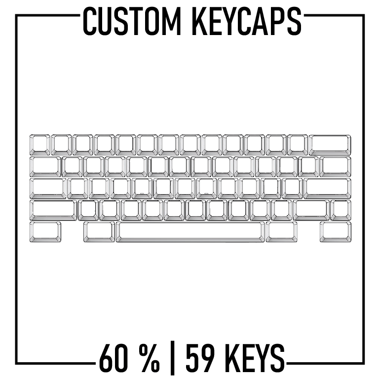 60% Keyboard Custom PBT Keycap set ( ANSI | 59 Keys ) - Goblintechkeys