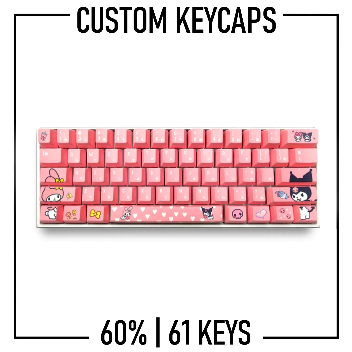 60% Keyboard Custom PBT Keycap set ( ANSI | 61 Keys ) - Goblintechkeys