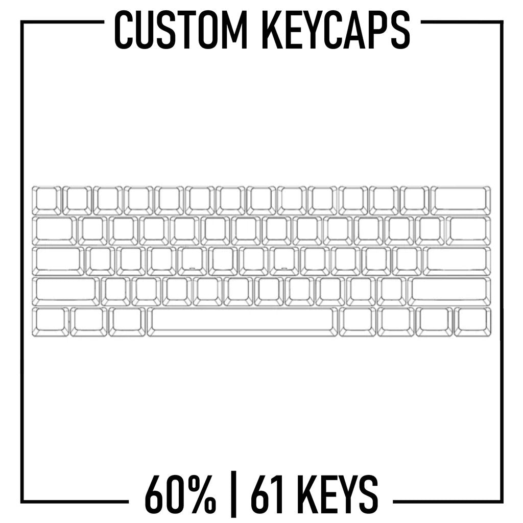 60% Keyboard Custom PBT Keycap set ( ANSI | 61 Keys ) - Goblintechkeys