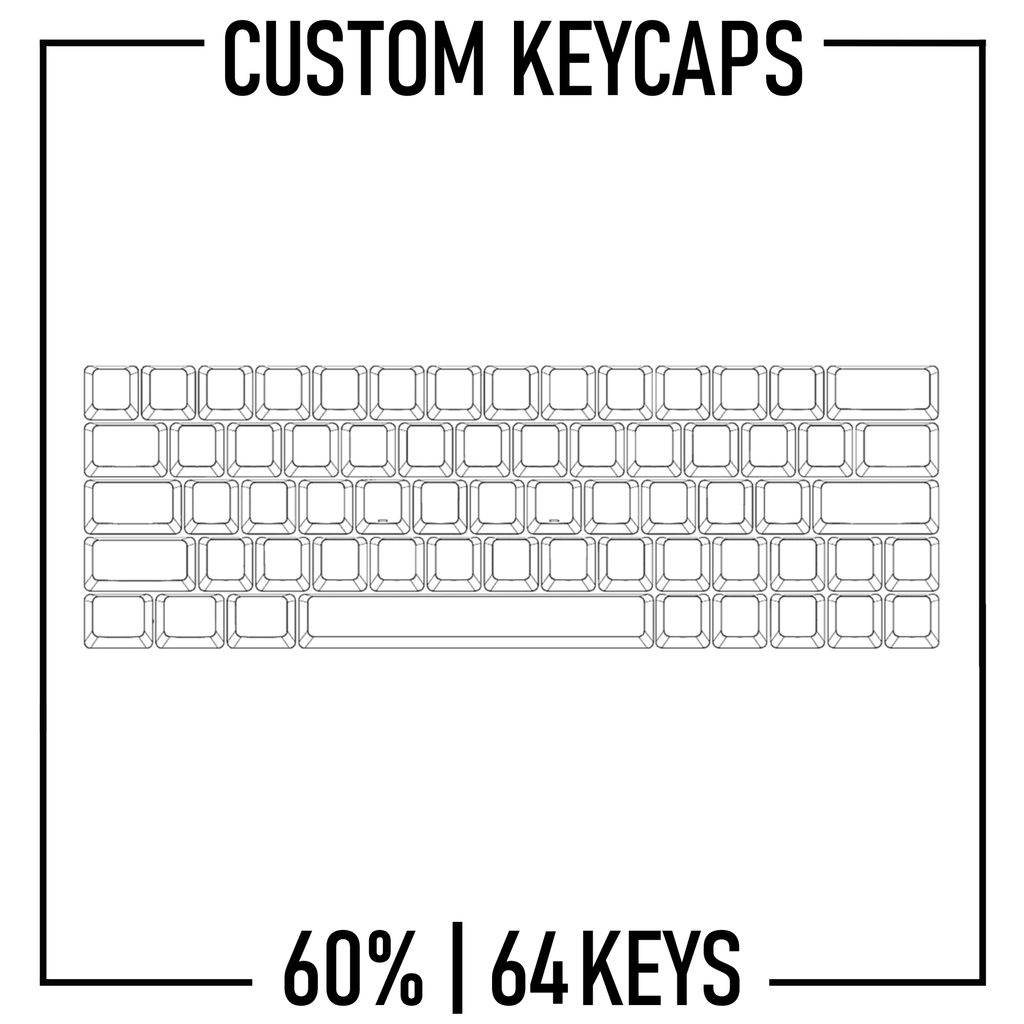 60% Keyboard Custom PBT Keycap set ( ANSI | 64 Keys ) - Goblintechkeys