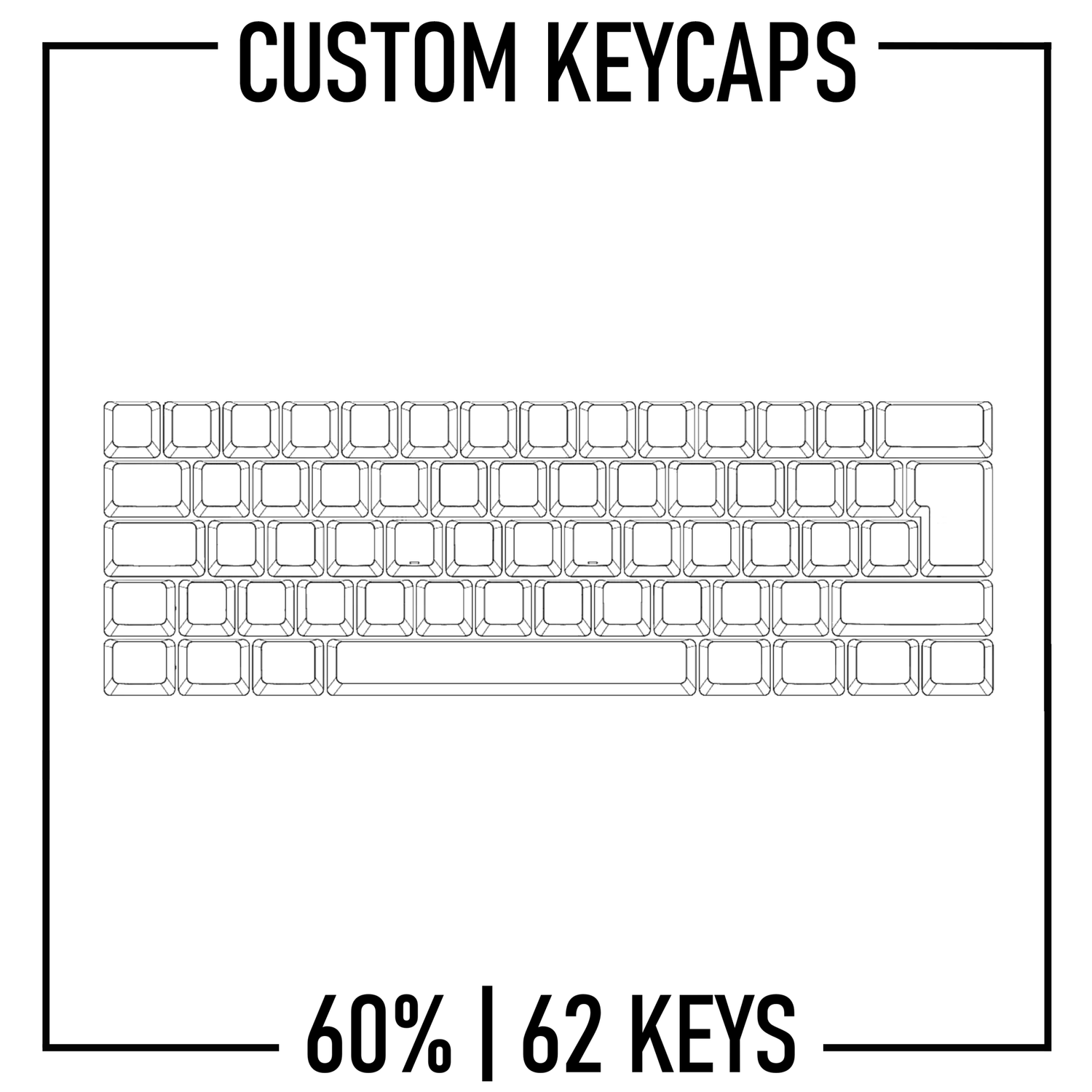 60% Keyboard Custom PBT Keycap set ( ISO | 62 Keys ) - Goblintechkeys