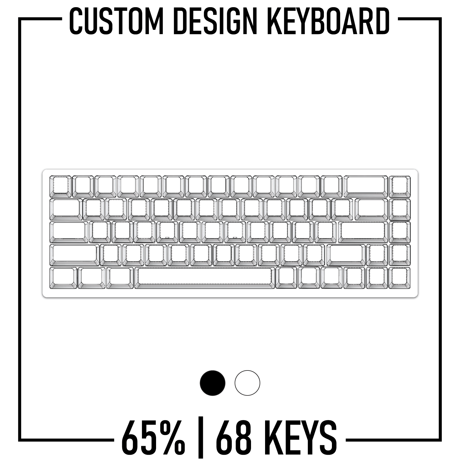 65% ansi Design Studio - 65% Mechanical Keyboard Custom PBT Keycap set ( ANSI | Black ) - Goblintechkeys
