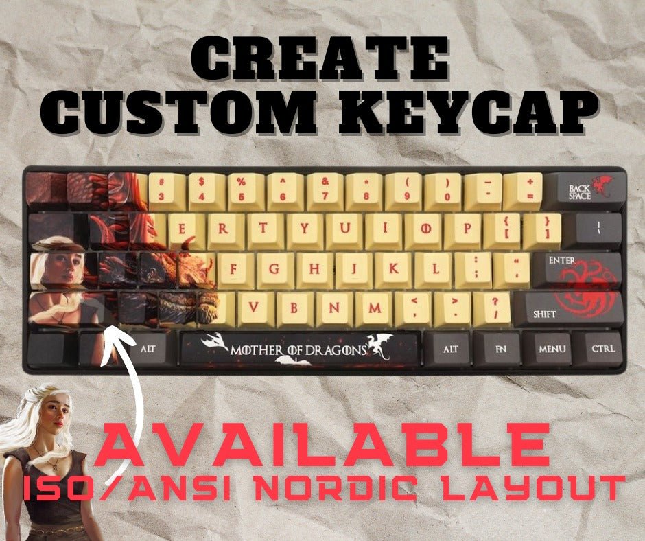 65% keyboard Custom Keycaps ( ISO | 69 Keys ) - Goblintechkeys