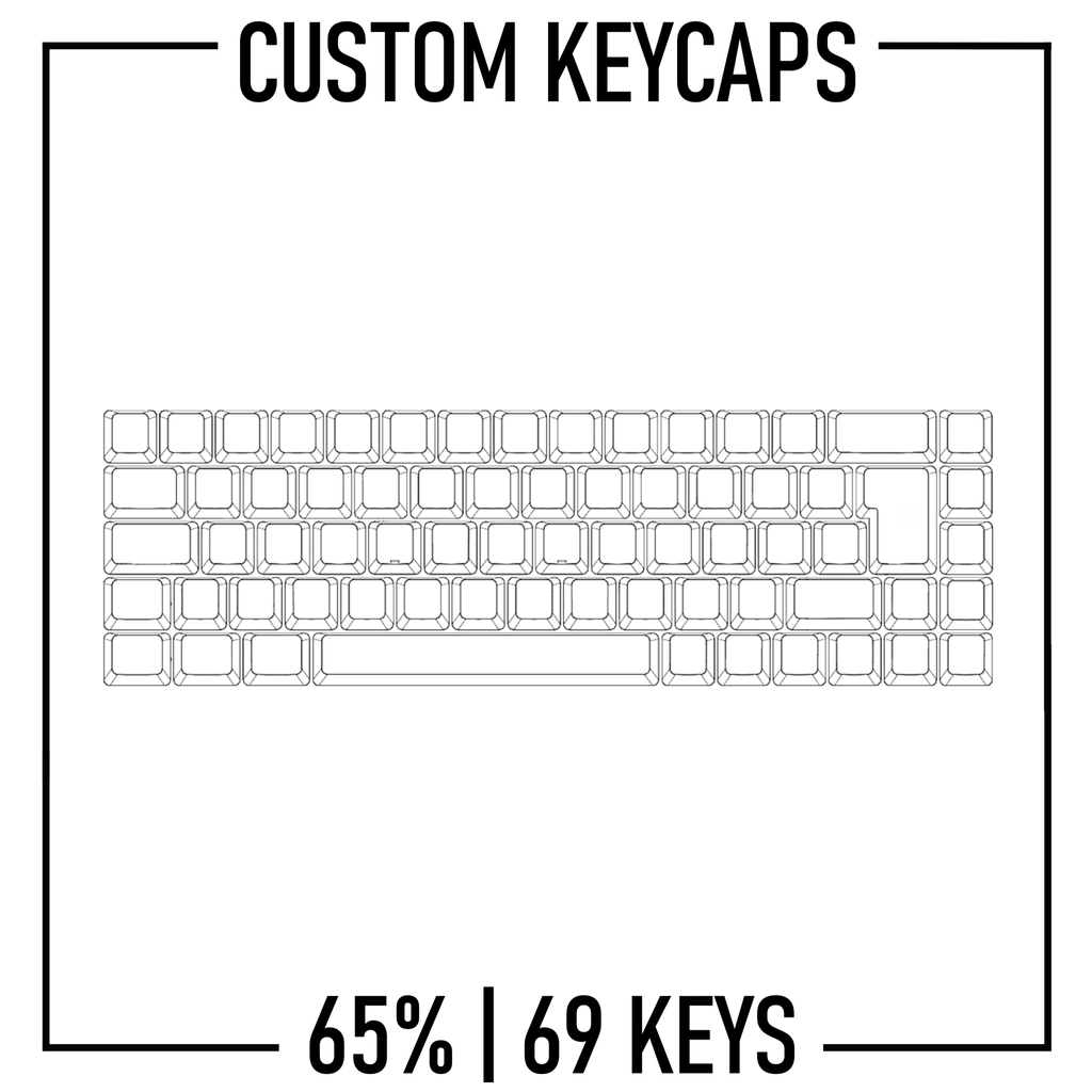 65% keyboard Custom PBT Keycap set ( ISO | 69 Keys ) - Goblintechkeys