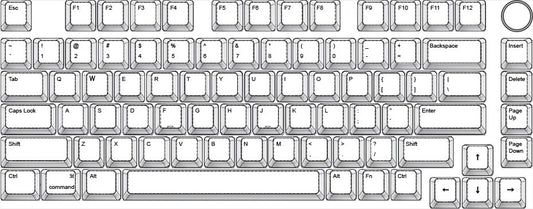 75% Design Studio - 75% Mechanical Keyboard Custom PBT Keycap set ( White | ANSI ) - Goblintechkeys