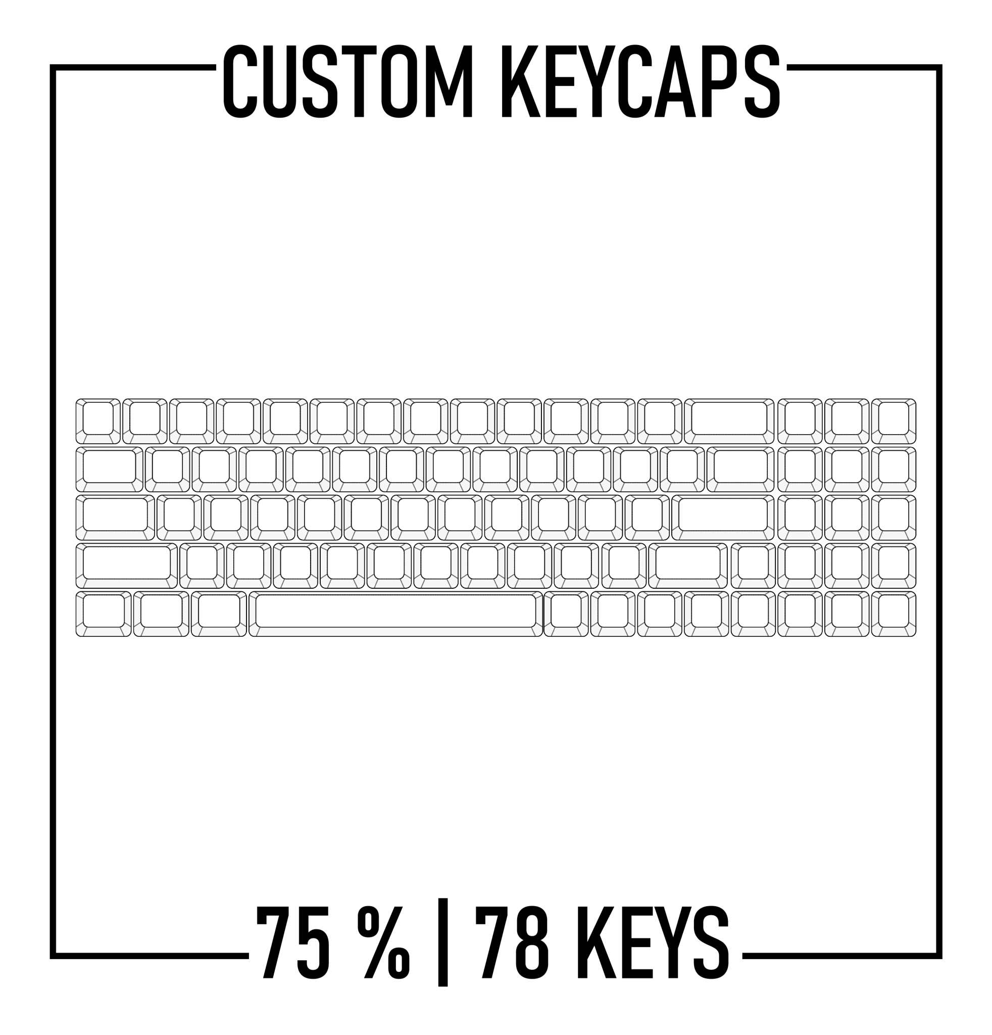 75% Custom PBT Keycap set( ANSI ) – Goblintechkeys