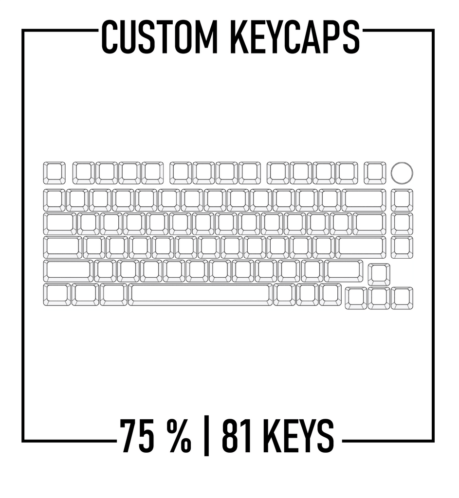 75% Keyboard Custom Keycaps ( ANSI | 82 Keys ) - Goblintechkeys