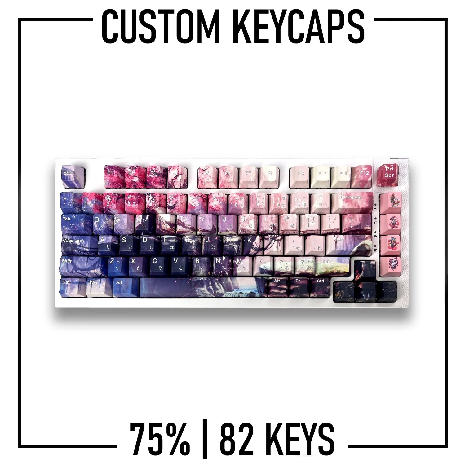 75% Keyboard Custom Keycaps ( ANSI | 82 Keys ) – Goblintechkeys