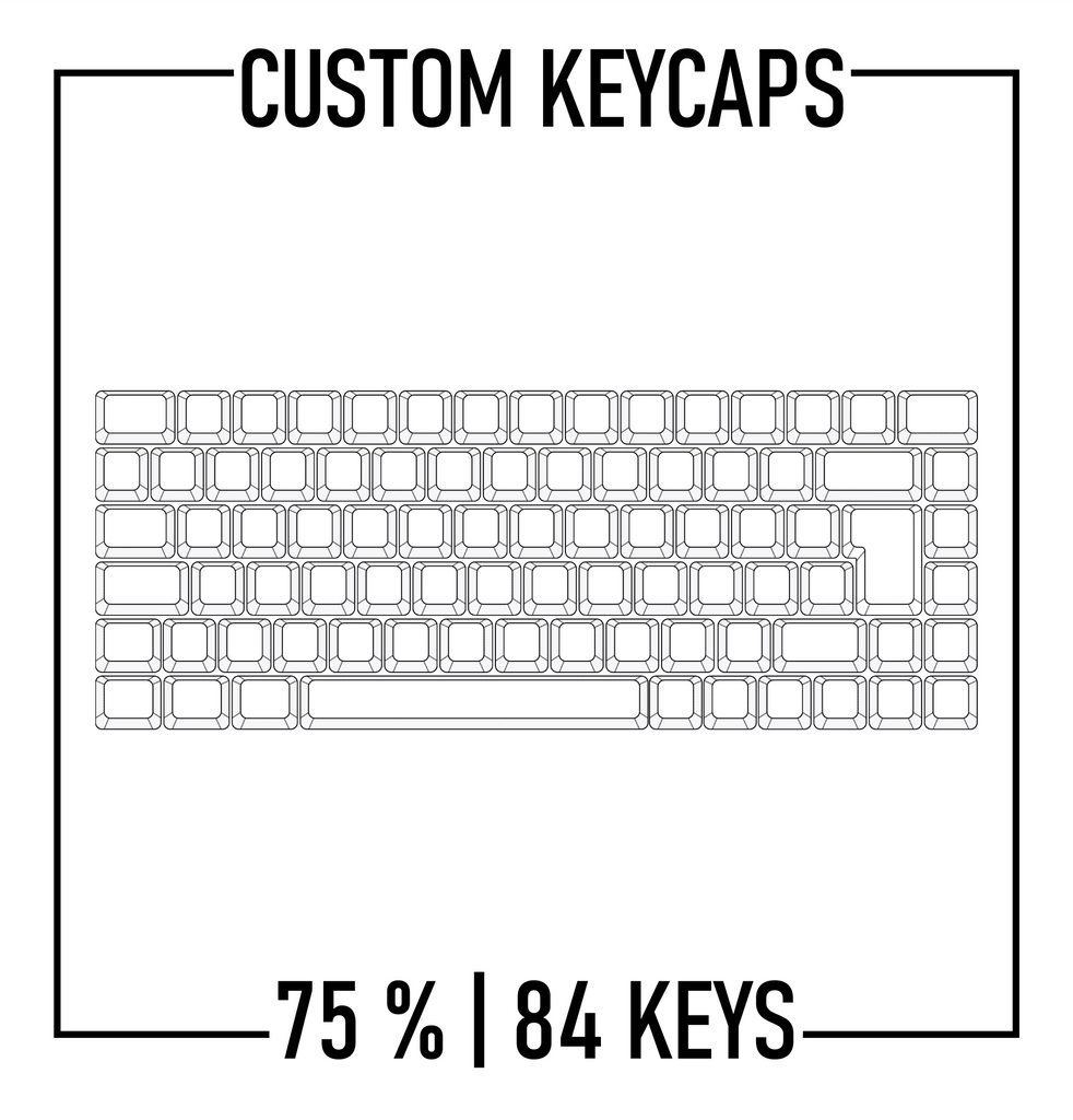 75% keyboard Custom Keycaps ( ISO | 84 Keys ) - Goblintechkeys