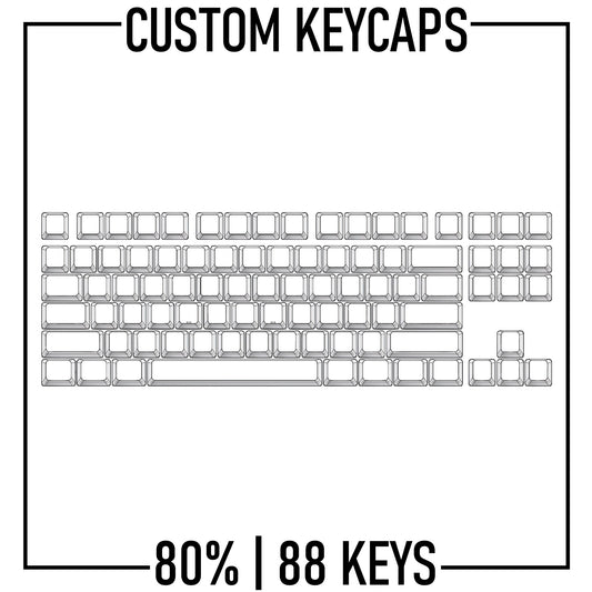 80% TKL Custom Keycaps Set | PBT Keycaps ( ANSI | 88 Keys ) - Goblintechkeys