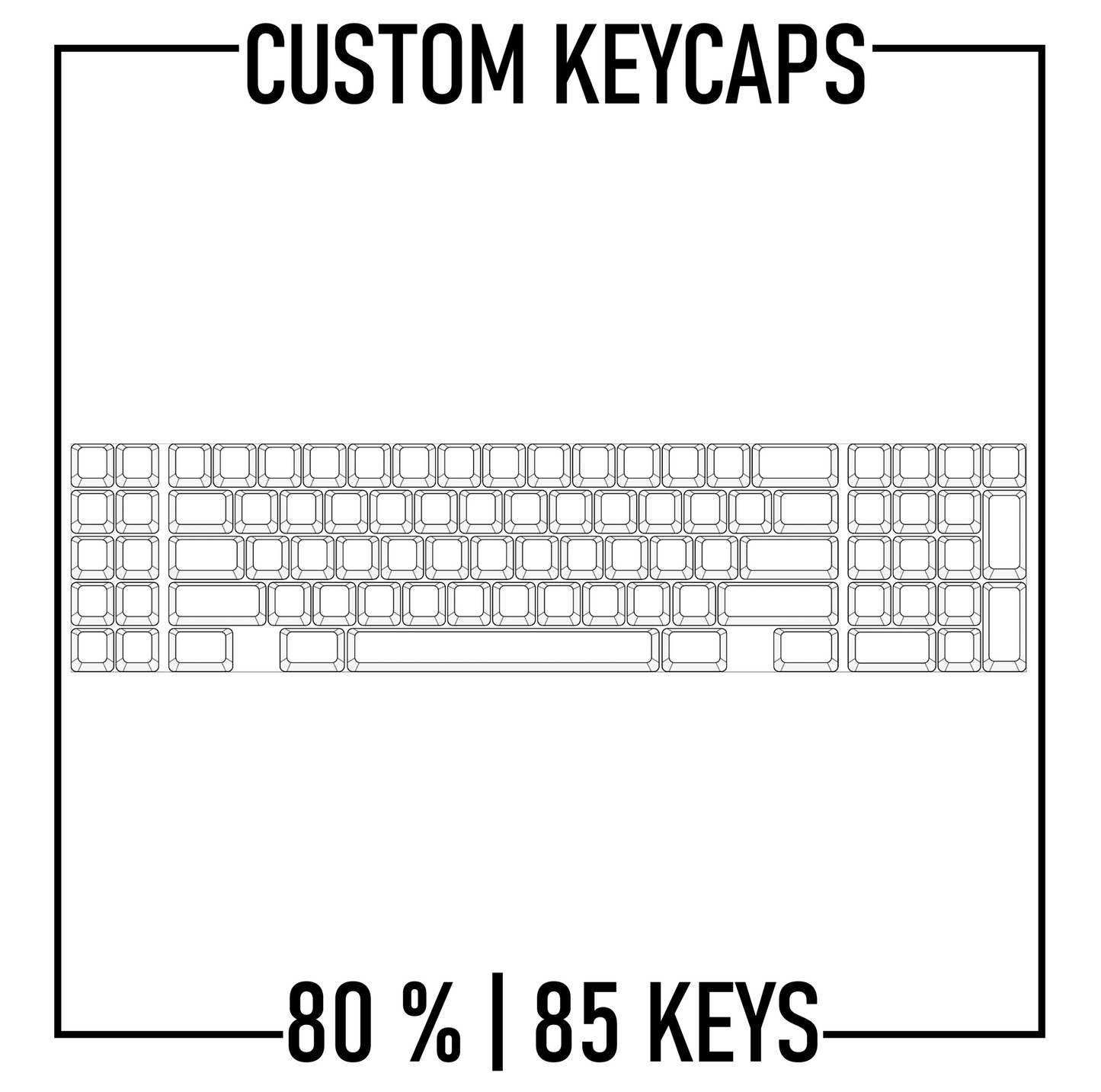 80% TKL Keyboard Custom Keycaps ( ANSI | 85 Keys ) - Goblintechkeys