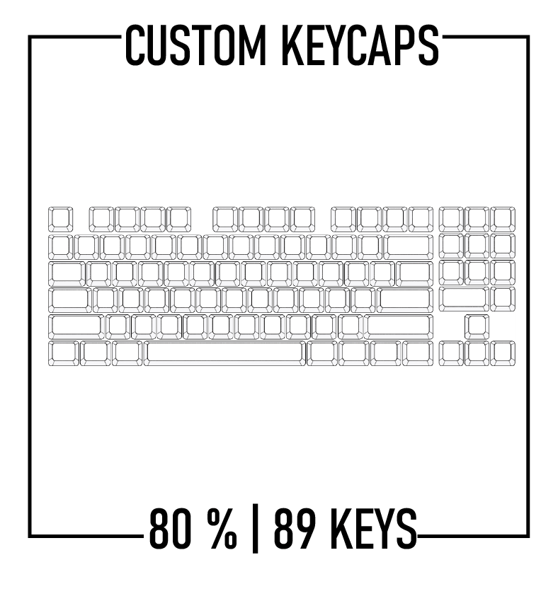 80% TKL Keyboard Custom Keycaps ( ANSI | 89 Keys ) - Goblintechkeys