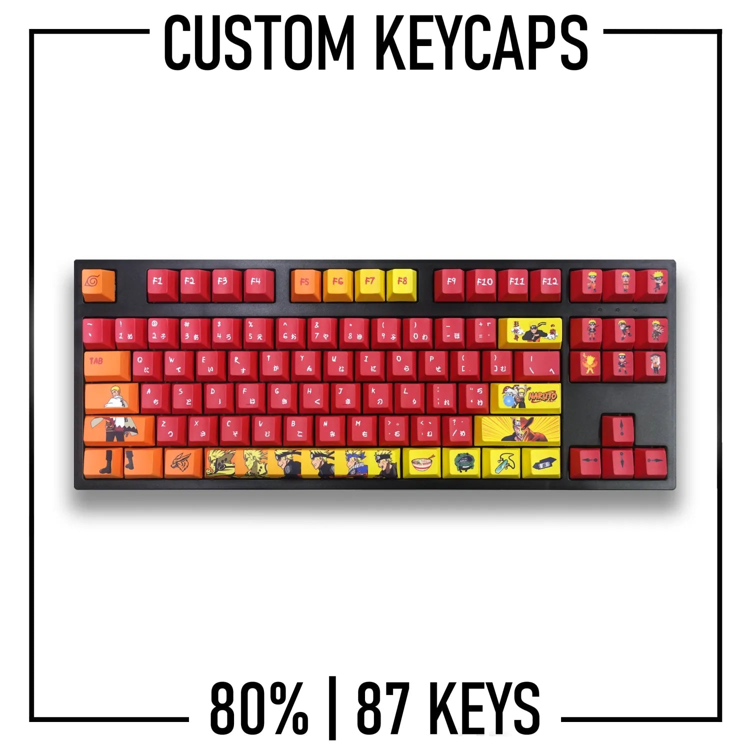Keycaps TKL custom (Tenkeyless) AZERTY - Monclic