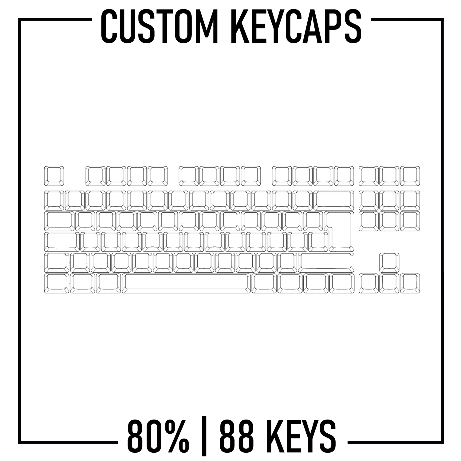 80% TKL keyboard Custom PBT Keycap set ( ISO | 88 Keys ) - Goblintechkeys