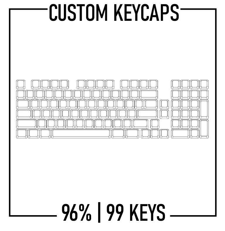 96% Keyboard Custom Keycaps ( ANSI | 99 Keys ) - Goblintechkeys