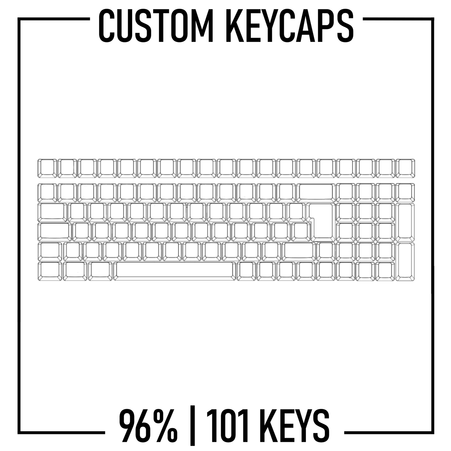 96% keyboard Custom Keycaps ( ISO | 101 Keys ) - Goblintechkeys