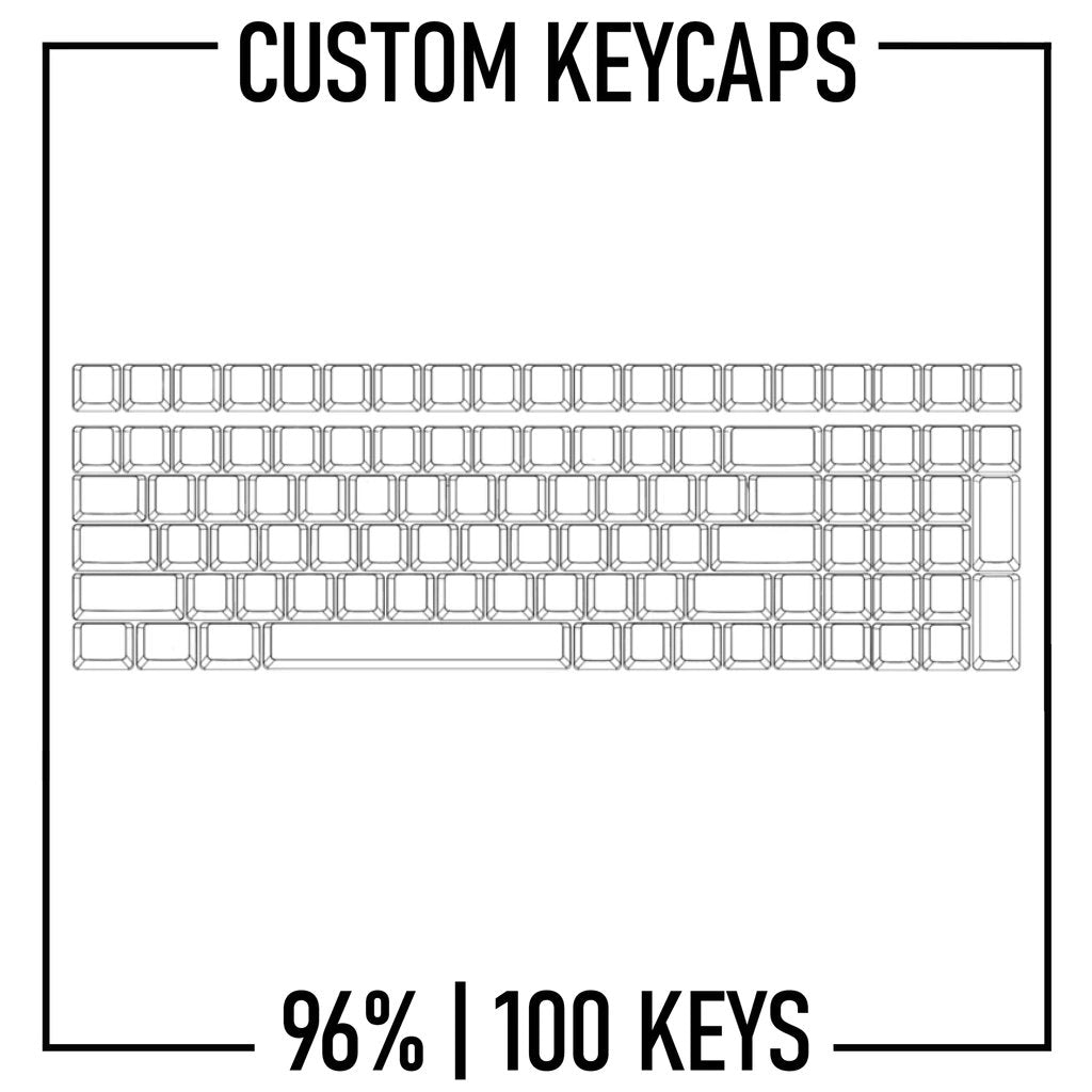 96% Keyboard Custom PBT Keycap set ( ANSI | 100 Keys ) - Goblintechkeys