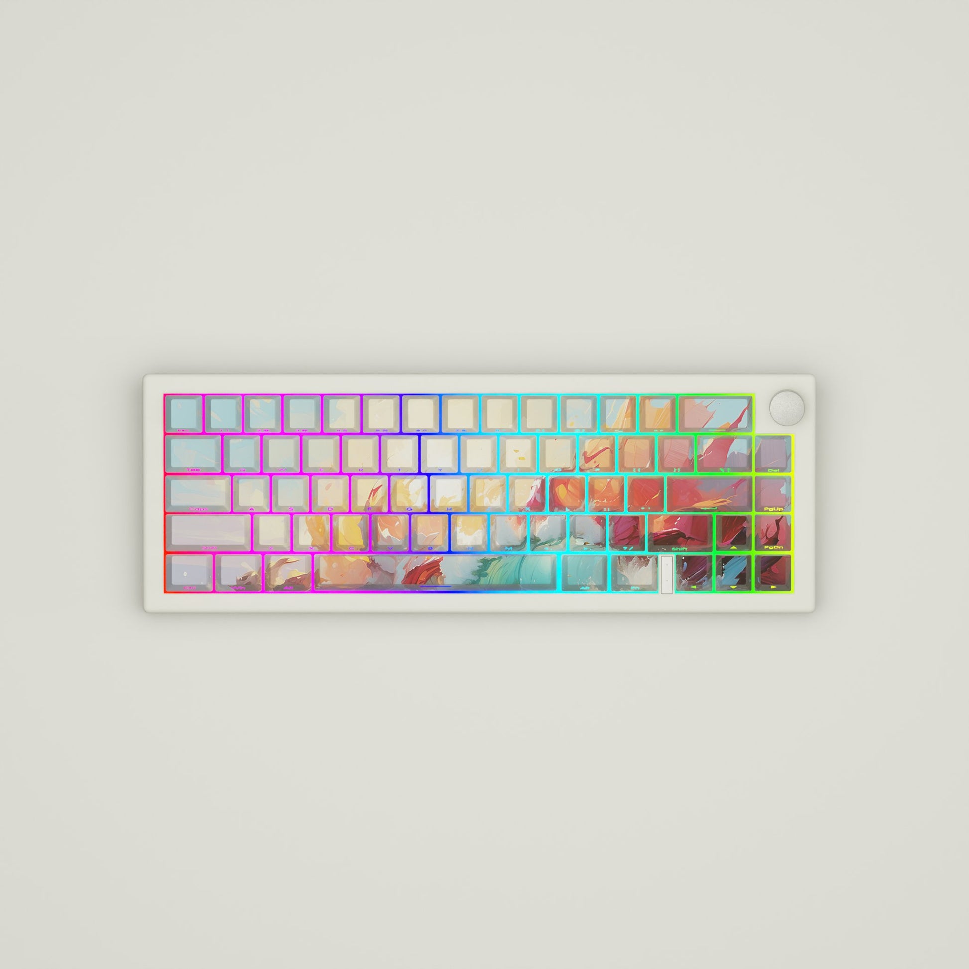 Abstract Beach GMK67 Keyboard | Designed by Jen28nart - Goblintechkeys