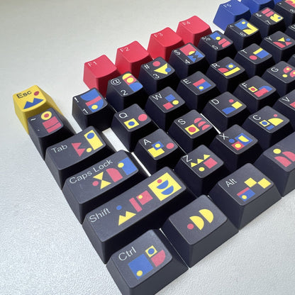 Abstract Modern Keycap Set | Designed by Raquel Colachagua - Goblintechkeys