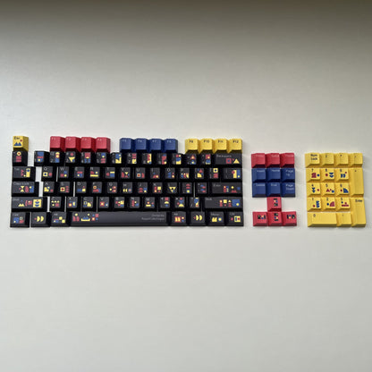 Abstract Modern Keycap Set | Designed by Raquel Colachagua - Goblintechkeys