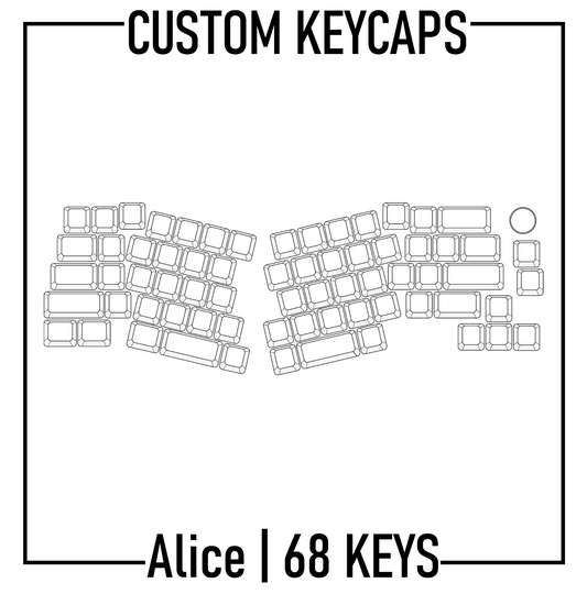 Alice Split Keyboard Custom Keycaps( ANSI | 69 Keys ) - Goblintechkeys
