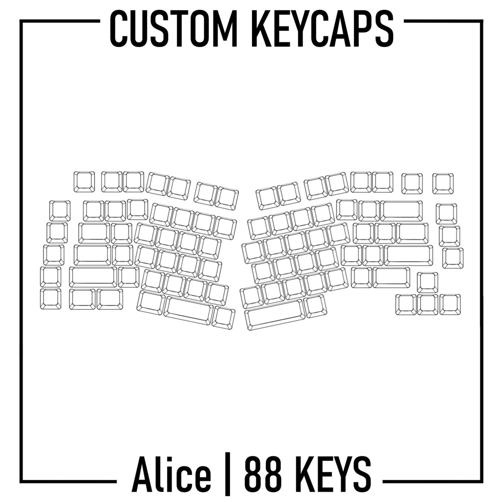 Alice Split Keyboard Custom PBT Keycap set( ANSI | 88 Keys ) - Goblintechkeys
