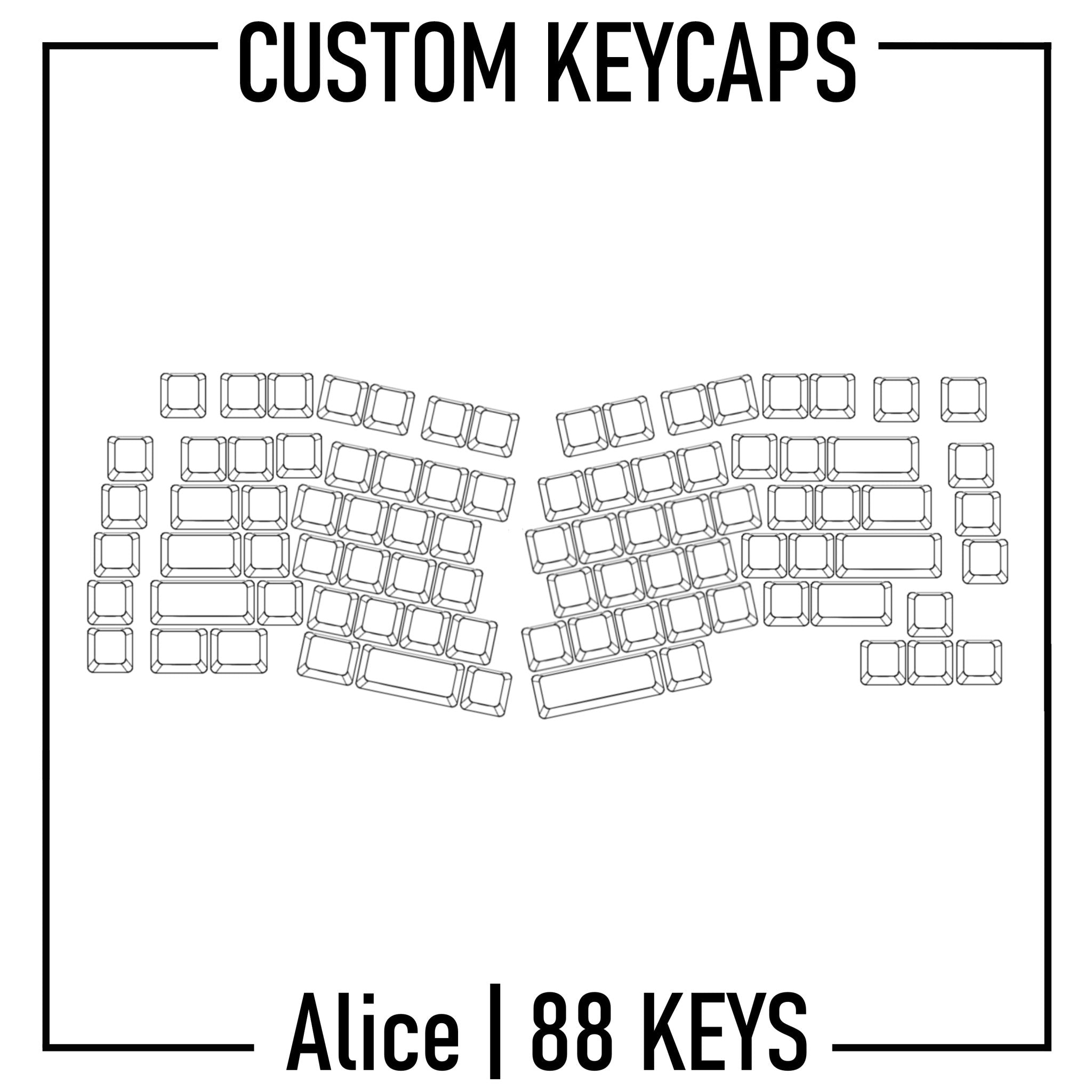 Alice Split Keyboard Custom PBT Keycap set( ANSI | 88 Keys ) - Goblintechkeys