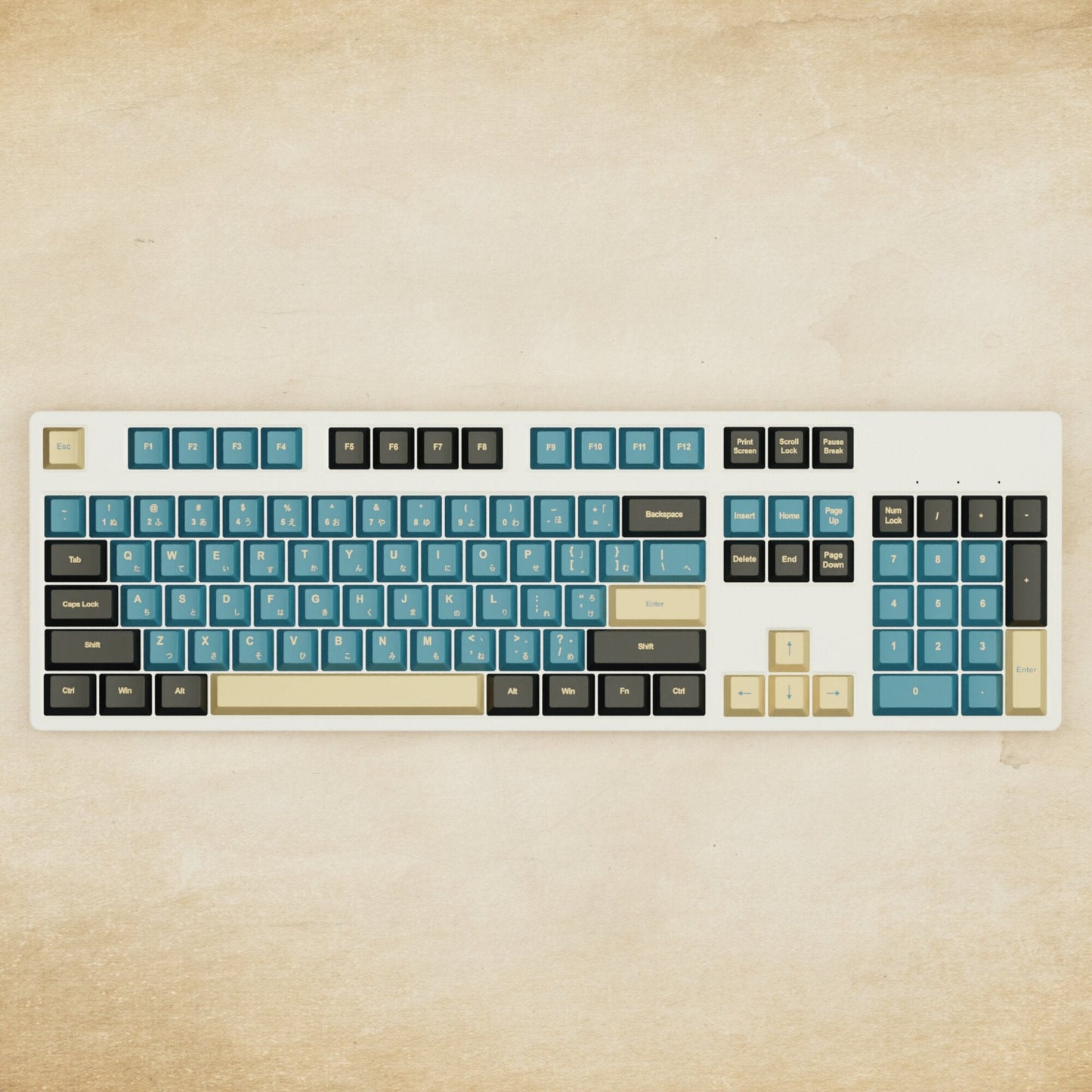 Alpha 108 - 100% Blue Samurai Mechanical Keyboard - Goblintechkeys